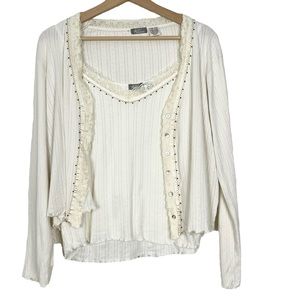 Vents d’ Ailleurs Cardigan and Tank Top 2 Piece Set
